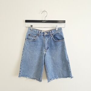 Vintage Bermuda Short Cut Off Denim Blue Jean Shorts NEVADA